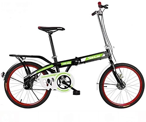 Folding Bike : Bicycle Folding Bicycle Folding Bike For Adult Bicycle Commuting Bicycle Lightweight City Student Kids (Size : Single speed)