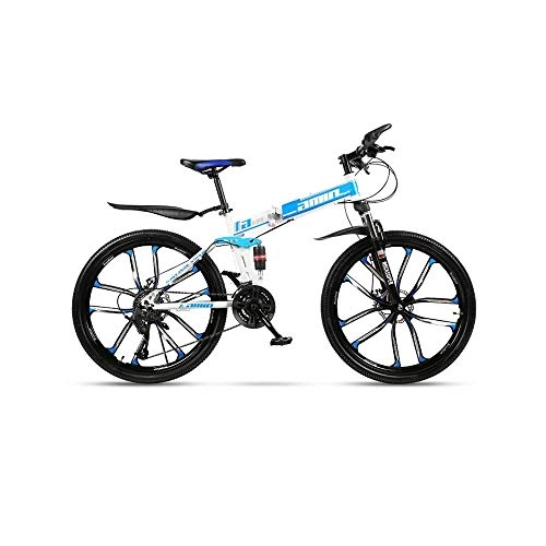 Folding Bike : Bicycle Modern 24 Speed Folding Mountain Road Bike Beach Bicycle 24-inch Male and Female Students Shift Double Shock Absorber Adult Commuter Dual Disc Brakes Double Shock Absorber Urban Track Bike