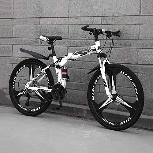 Folding Bike : Bicycle Modern 24 Speed Folding Mountain Road Bike Beach Bicycle 24-inch Male and Female Students Shift Double Shock Absorber Adult Dual Disc Double Shock Absorber Urban Track Bike Adult Gift