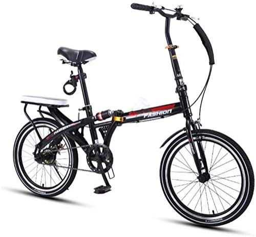 Folding Bike : Bicycle New Folding Bike Road Bike For Adults Folding Bikes Mini Ultralight Bicycle Shopper Bicycle Kids Bike (Color : Black)