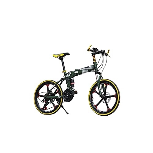 Folding Bike : Bicycles for Adults Adult Folding Mountain Bike 20 Inch Wheel 24-Speed Variable Speed Bicycle Men Racing Ride MTB Lightweight Sports Cycling (Color : A)