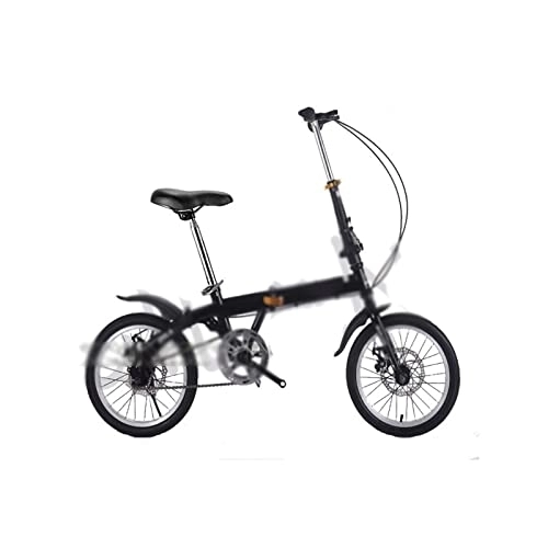 Folding Bike : Bicycles for Adults Folding Bicycle 14" for Women Portable Bike Outdoor Subway Transit Vehicles Foldable Bicicleta (Color : Black)