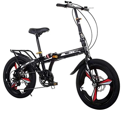 Folding Bike : Bidetu Folding Bikes City Bicycle For Adults Men Women Teens Unisex, with Adjustable Handlebar & Seat Folding Pedals, lightweight, aluminum Alloy, comfort Saddle, 7 speed, Disc brake
