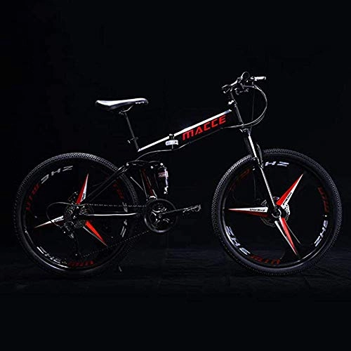 Folding Bike : Bike Bike Bicycle Outdoor Cycling Fitness Portable Bicycle, Road Bike, 21 Speed Folding Mountain Bike Bicycle 24-Inch Male and Female Students Shift Double Shock Absorber Adult Foldable Bike, d