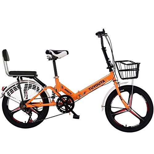 Folding Bike : Bike Foldable Bicycle 20 Inches Three Knife One Wheel Damping Variable Speed Bicycle Adult Commuter Ultra-light And Portable Princess Car Teens Male And Female Students Bicycles