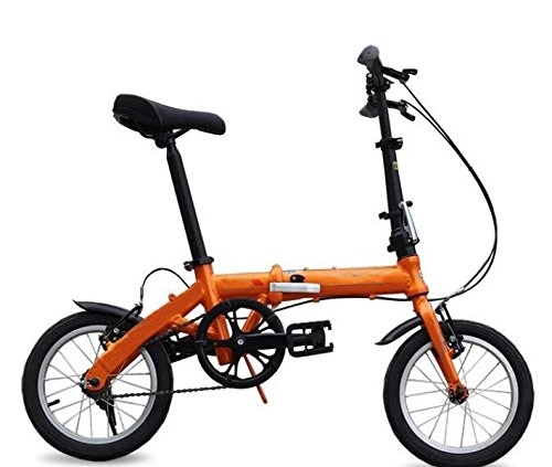 Folding Bike : Bike Folding Bike Speedy Upscale Speed Mountain Bike Men And Women Bike Gift Pedal Biking Tools, Orange-18in