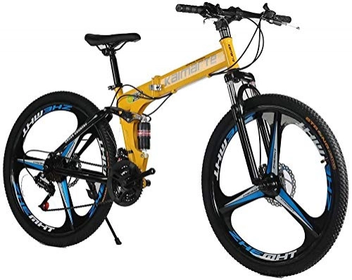 Folding Bike : Bike Mountain Brake Shock Road 24 / 26 Inch Absorption Folding Off Wheel Double Disc Bicycle Adult Student 0724 (Color : 26 Inch, Size : 21 speed)