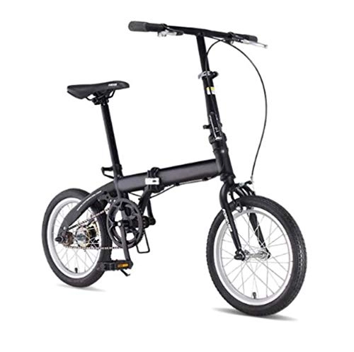 Folding Bike : Bikes Single-Speed ​​Adult Folding Bicycle, Lightweight Unisex Men City Bike 16-Inch Wheels Ladies Shopper Bike Seatshock Absorbing Cruiser Bmx