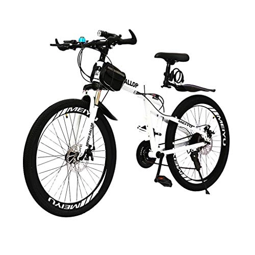 Folding Bike : BL 26 Inch Adult Off-road Bike Folding Mountain Bicycle Foldable Variable Speed Road Bike Double Disc Brakes