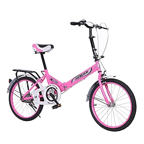 Folding Bike : Carz 20 Inch Folding Bike, Portable Ultra-Light Bicycle, Adjustable Handlebars and Seat, Suitable for Teenagers and Adults