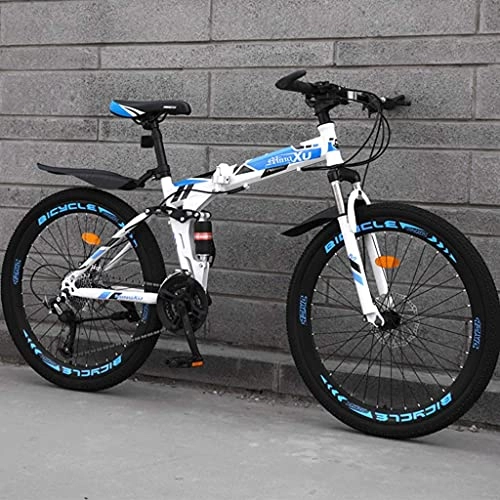 Folding Bike : CCLLA foldable bicycle Foldable Variable Speed Dual Shock Absorption System Men And Women Outdoor Sports City Commuter Bicycle 24 Inch Mountain Bike