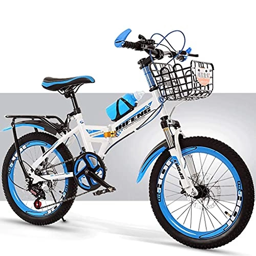 Folding Bike : CCLLA Folding bicycle Youth Folding Bicycle Lightweight Foldable Adjustable Bicycle City Road Bicycle With Back Seat