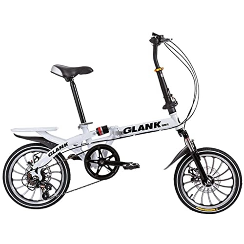 Folding Bike : CCLLA mountain bikes Portable Bicycle 10 Seconds Folding 16inch Wheel Children Adult Women and Man Outdoor Sports Bicycle, Variable 6 Speeds