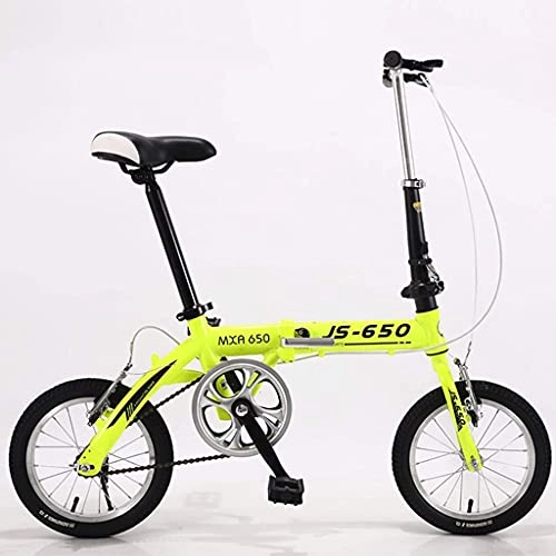 Folding Bike : CCLLA mountain bikes Portable Folding Bicycle -14Inch Wheel Children Adult Women and Man Outdoor Sports Bicycle, Single Speed