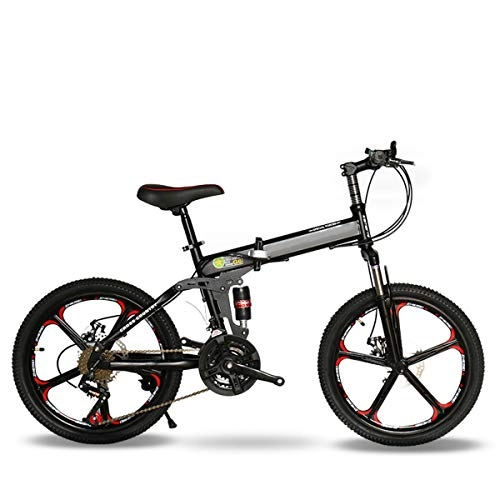 Folding Bike : CEALEONE Bike-to-Go Folding Bicycle - 20" Wheel, Rear Hydraulic Shock Suspension, Foldable Pedals, Aluminum Alloy Bike Frame, Black, 21speed