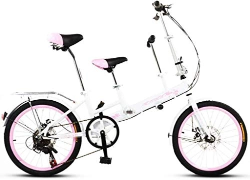 Folding Bike : CENPEN Folding Bikes Folding Bicycle Parent-child Bicycle Mother Car 20-inch Variable Speed ?Child Car Disc Brake Mother With Child Bicycle