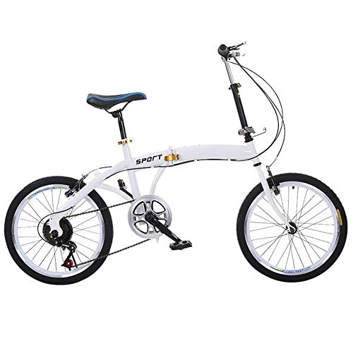 Folding Bike : CENPEN Outdoor sports Variable Speed Bicycle Folding Bicycle Adult Light Portable Shift 20" Foldable Bike Foldable Bikes, Aluminum Alloy Frame