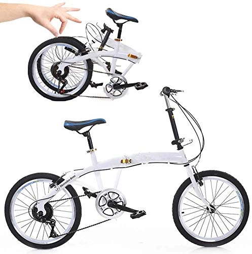 Folding Bike : Chenbz City folding bicycle, aluminum alloy mountain bike bicycle, male and female adult universal mountain folding bicycle mini light bicycle comfortable handle