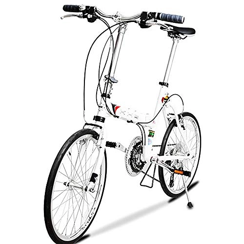 Folding Bike : CHEZI Folding Bike, Molybdenum Steel Folding Bike for Men and Women, 20 Inches 3 Speeds