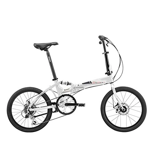 Folding Bike : CHEZI FoldingBike Aluminium Alloy Version Folding Bike for Adults, Men and Women Travel Bike 20 Inches 6 Speeds