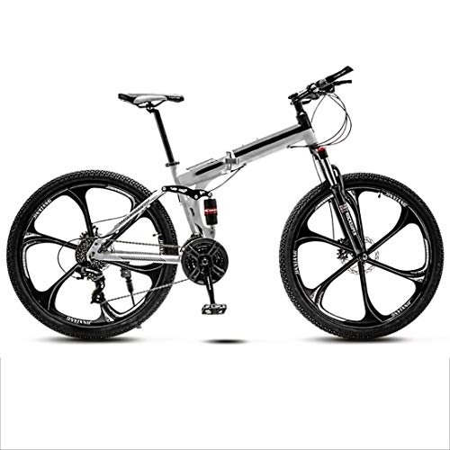 Folding Bike : CHHD Foldable Bicycle Variable Speed Double Shock-absorbing Mountain Bike 26-inch Bicycle For Men And Women, 24-speed / 27-speed