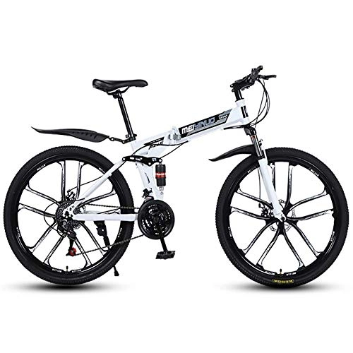 Folding Bike : CHHD Mountain Bike Shock Absorber Bicycle 26 Inch Variable Speed Folding Student Car Adult Bicycle Mountain Bike Strong Grip, Moderate Softness And Hardness, Less Noise During Riding, Black