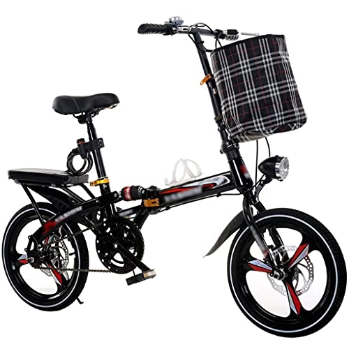 Folding Bike : Children's Mountain Bike 20-inch Folding Bicycle Variable Speed Single Speed Male and Female City Portable Bicycles for Easy Storage of School Bicycles, Quick release