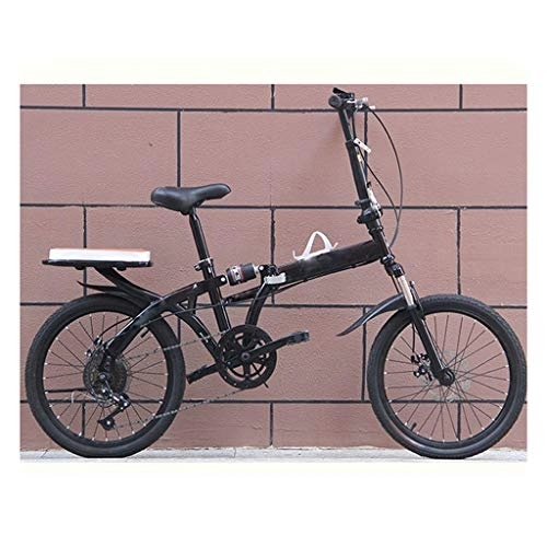 Folding Bike : CHINESS Foldable Mountain Bike Bicycle, Folding Bike16 Inch / 20 Inche Steel Frame Dual Disc Brake Double Shockabsorption Damping Bicycle Variable Speed Adult Student Portable Bicycle