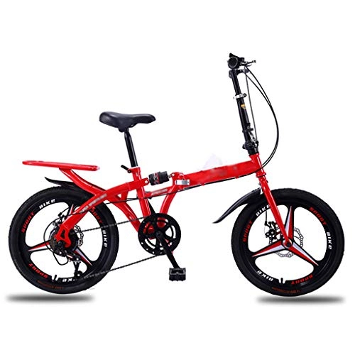 Folding Bike : CHINESS Wheels Bicycle Cycle Folding Bike Folding Bicycle Mountain Bike Single Shockabsorption Damping Bicycle Folding Bike Adult Men And Women Children Portable Bicycle 16 Inch / 20 Inch