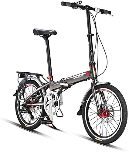 Folding Bike : City Bike 20 Inch 7-Speed Fold Bicycle With Mechanical Disc Brake For Unisex Adult