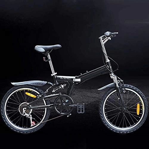 Folding Bike : CJF Folding Bicycle Portable Student Road Bike Lightweight Variable Speed Bicycle for Men And Women (20 Inch), B
