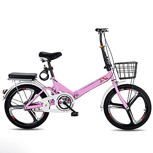 Folding Bike : COKECO 20" Folding City Bike Men And Women Adult Fast Folding Height Adjustable City Commuting Ultra-light Portable 6-speed Variable Speed With Child Seat All-terrain Practical