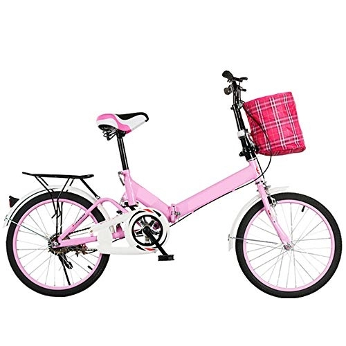 Folding Bike : COUYY Bicycle Mountain Bike 20 inch Folding Bike Men's and Women's Bicycle Student Bike Gift Car, Pink