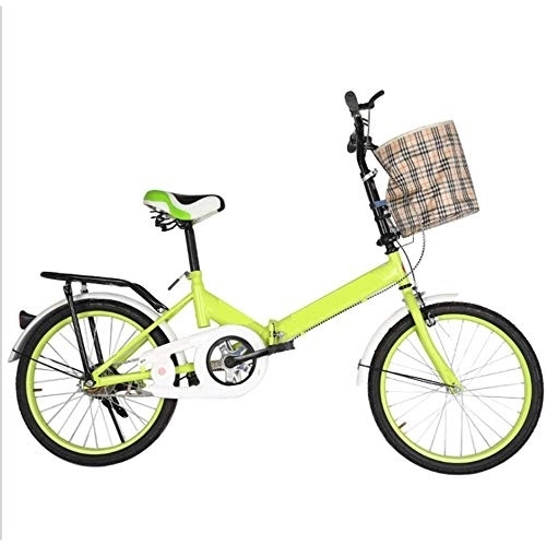 Folding Bike : COUYY Bike 20 inch bicycle adult folding bicycle elementary and middle school students bicycle, Yellow