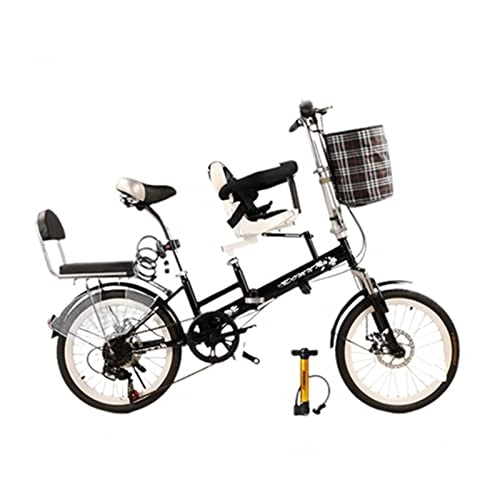 Folding Bike : CSEDF-CRYP Shock-absorbing Urban Folding Bike, 20" 7-Speed Dual Disc Brake Light Commuter Bike, Unisex