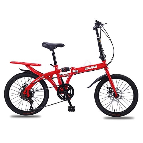 Folding Bike : CXSMKP 24Inch Folding Bike, 24 Speed Shimano Gears, 7001 Aviation Aluminum Alloy Frame, Foldable Compact Bicycle with Anti-Skid And Wear-Resistant Tire for Adults, Red, 16inch