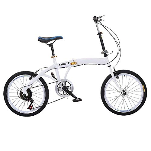 Folding Bike : CXY-JOEL 20In 6 Speed Folding Bicycle for Adults Men and Women V Brake Lightweight Mini Compact Bike Bicycle