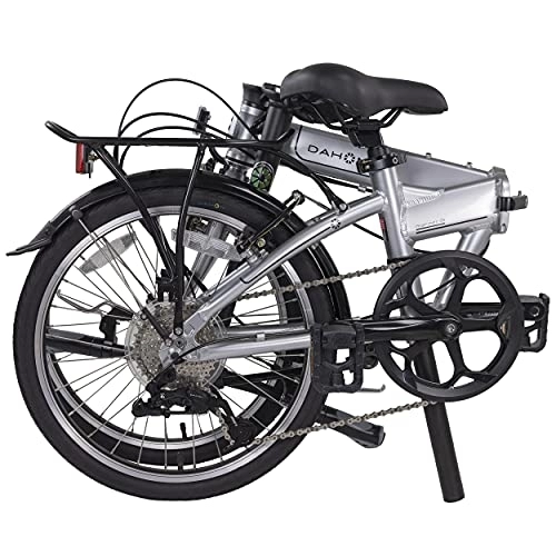 Folding Bike : Dahon Mariner D8 Folding Bike, Lightweight Aluminum Frame; 8-Speed Gears; 20” Foldable Bicycle for Adults, Silver