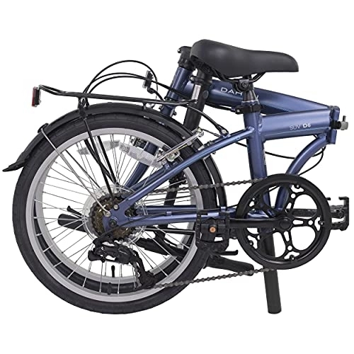 Folding Bike : Dahon SUV D6 Folding Bike, Lightweight Aluminum Frame; 6-Speed Dahon Gears; 20” Foldable Bicycle for Adults, Ore Blue