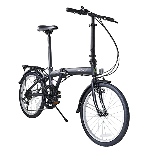 Folding Bike : Dahon SUV D6 Folding Bike, Lightweight Aluminum Frame; 6-Speed Gears; 20” Foldable Bicycle for Adults, Black
