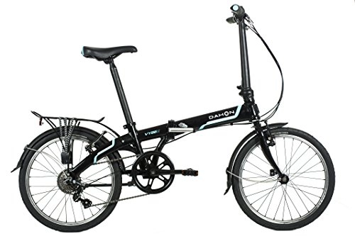 Folding Bike : DahonVybe Unisex Folding Bikes Black, aluminium frame, Super compact Dahon Neos 7 drivetrain for crisp shifts Light and responsive Dalloy Aluminium frame