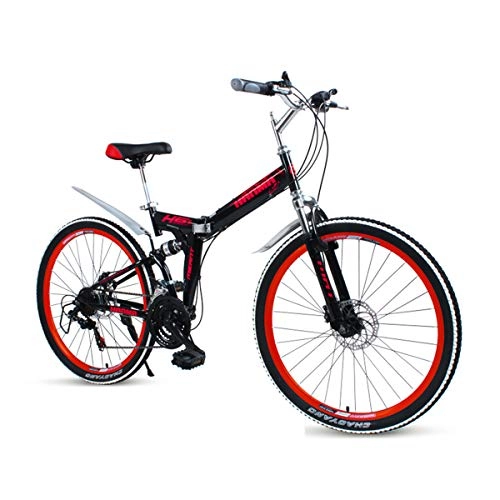 Folding Bike : Dapang 24" Wheel Mens Mountain Bike 16" Frame Alloy Front Suspension 21 / 24 / 27 Speed, Red, Red, 21speed