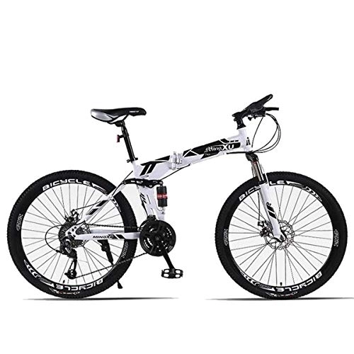 Folding Bike : Dapang 26" 27-Speed Folding Mountain Trail Bicycle, Compact Commuter Bike, Shimano Drivetrain for Adult, YouthBoys and Girls, 1, 24Speed