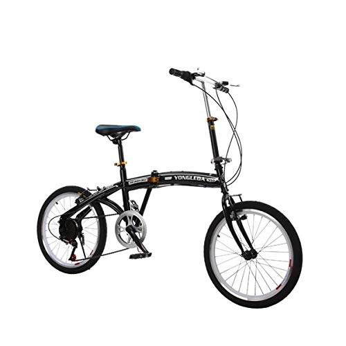 Folding Bike : Dapang Lightweight Flying Variable speeds Mountain Bikes, Bicycles Shimano Stronger Frame Disc Brake, Black