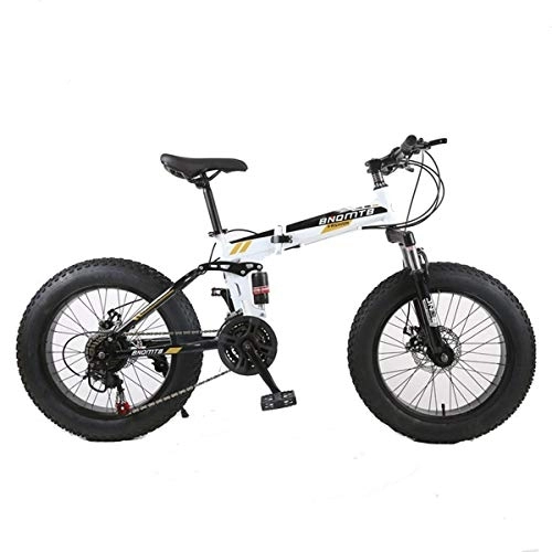 Folding Bike : Dapang Mountain Bike, 7 / 21 / 24 / 27 / 30 Speed Steel Frame, 4.0" Fat Tyres Spoke Wheels Suspension Folding Bike, 1, 30speed
