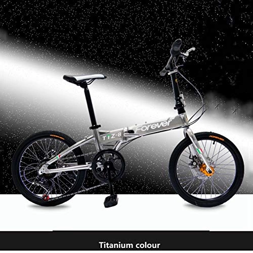 Folding Bike : DBSCD 20-inch 7-speed Folding Bike, Ultra-light Aluminum Frame Alloy Shimano Gears Foldable Bicycle For Commuter Men And Women Junior High School Students