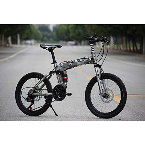 Folding Bike : DBSCD Student Folding Bicycles, Children's Foldable Bikes Men And Women 21 Speed Type Disc Brakes Adults Folding Bicycles Mtb Foldable Bicycle