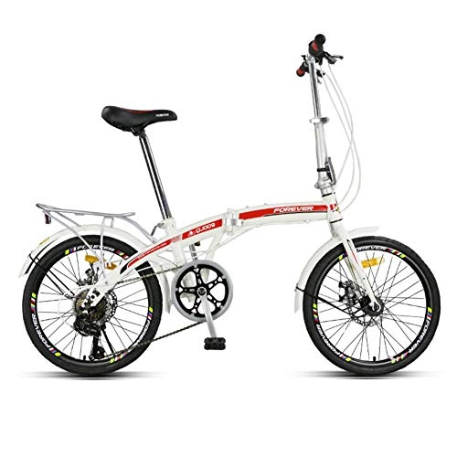Folding Bike : DBSCD Women Foldable Bikes, Adults Folding Bicycles Collapsible Men And Women 7 Speed Shimano Ultra Light Portable City Riding Foldable Bikes