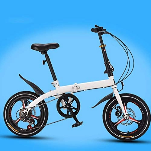 Folding Bike : DFKDGL 16" Folding Bike Commuter Variable Speed Lightweight, Mini Folding City Compact Bike Bicycle Urban Commuter With Rear Carrier, Folded Within 10 Seconds (Color : B2, Size : 16in) Unicycle
