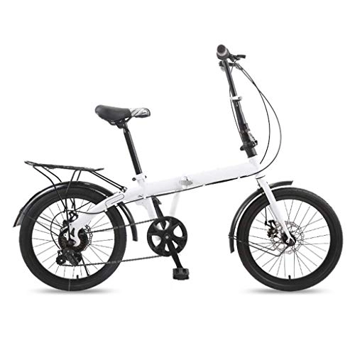 Folding Bike : DFKDGL Folding Bike Commuter 20 Inch Wheel Boys And Girls Foldable Bicycle 6- Speed Women's Student Leisure Lightweight Shock Absorption Travel Bicycle (Color : Black, Size : 20 inches) Unicycle